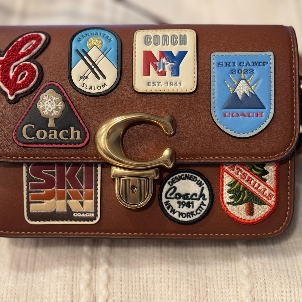 COACH Studio Shoulder Bag 19 With Ski Patches - Picture 4 of 11